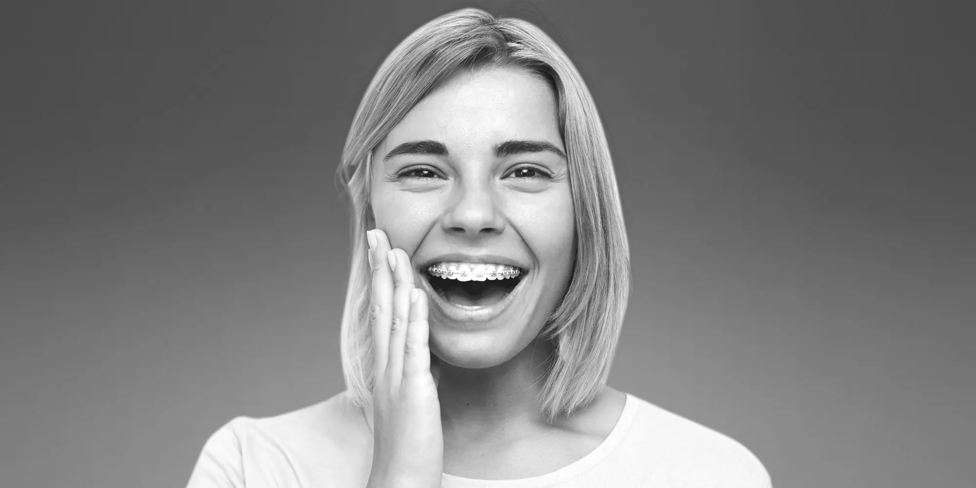 smiling girl with braces