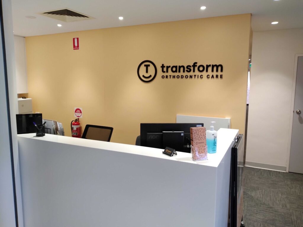 Reception at Transform Orthodontic Care West Lakes