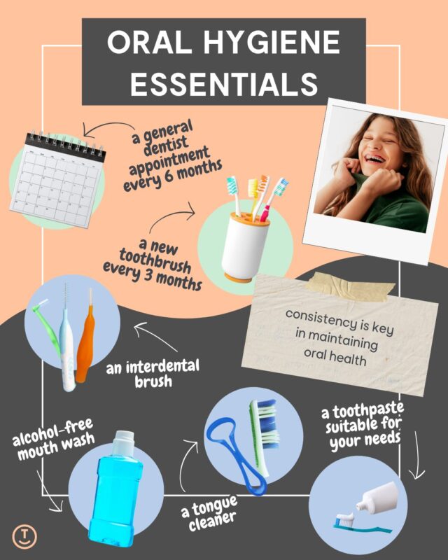 A consistent daily routine plays an important role in maintaining oral health!Here are a few everyday essentials to keep in mind ð­Small habits can make a big difference over time. If you’re unsure what’s best for you, your dental professional can help guide you#OralHygiene #DentalHealth #HealthySmile