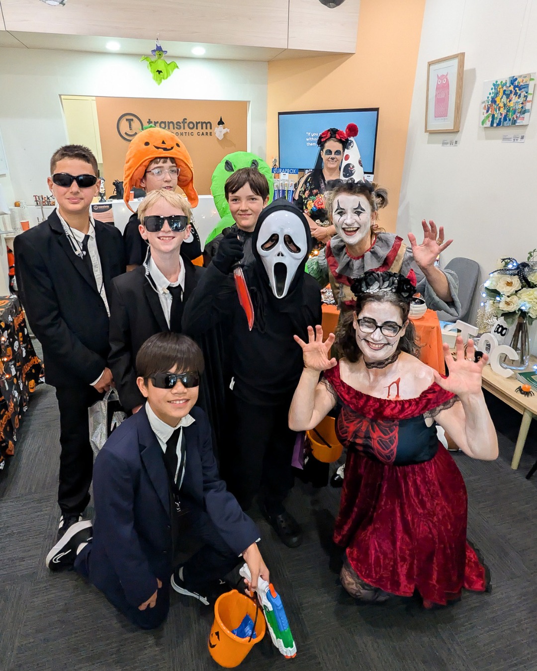 Thank you to everyone who joined us for our Halloween fun at St Peters! ðWe loved seeing all the creativity and effort that went into your costumes, they were fang-tastic! ð» Our visiting trick-or-treaters enjoyed bags filled with sweets and smile-friendly goodies, including a toothbrush, toothpaste, and a mini water bottle (surprisingly the crowd favourite!) ð§Remember to rinse with water after enjoying sugary treats to help protect your smile from decay! Read about our Halloween Tips for Dental Health in our blog ð✨https://transformorthocare.com.au/treats-not-troubles-halloween-tips-for-dental-health/#TransformOrthodonticCare #HalloweenSmiles #StPeters #AdelaideEvents #HealthySmiles #HalloweenAdelaide #OrthodonticCare #AdelaideOrthodontist #Adelaide #Orthodontist