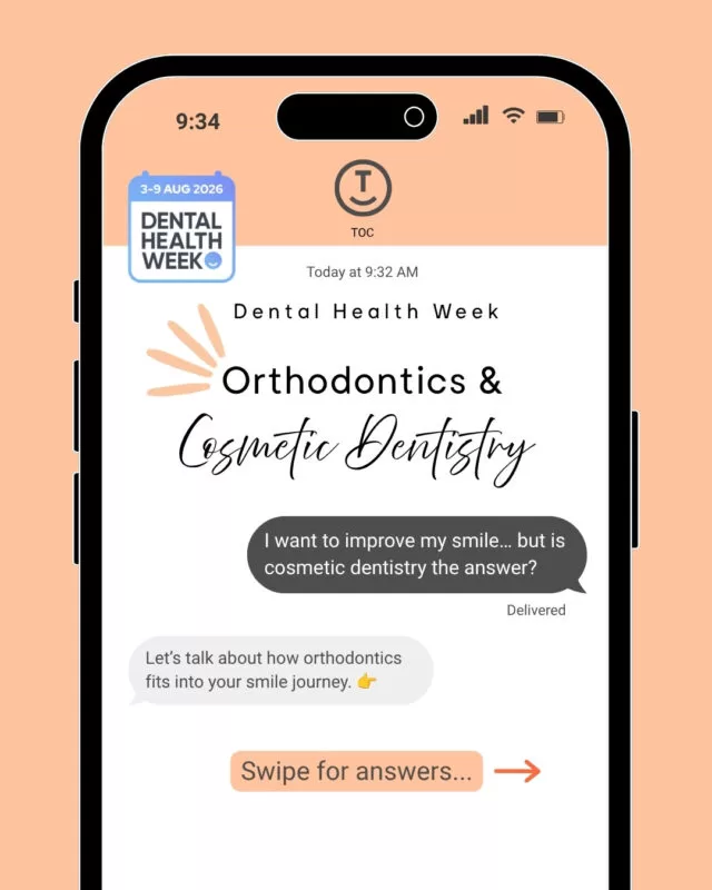 Thinking about improving your smile? For Dental Health Week, Transform Orthodontic Care is answering some of the most common questions about orthodontics and cosmetic dentistry. Swipe through to discover how orthodontic treatment can create the healthy foundation for a confident, beautiful smile. Ready to start your smile journey? Click the link in our bio to chat with the TOC team.#DentalHealthWeek #TransformOrthodonticCare #CosmeticDentistry #Orthodontics #SmileJourney #SmileGoals #AdelaideOrthodontist #StPetersOrthodontist #WestLakesOrthodontist #ModburyOrthodontist